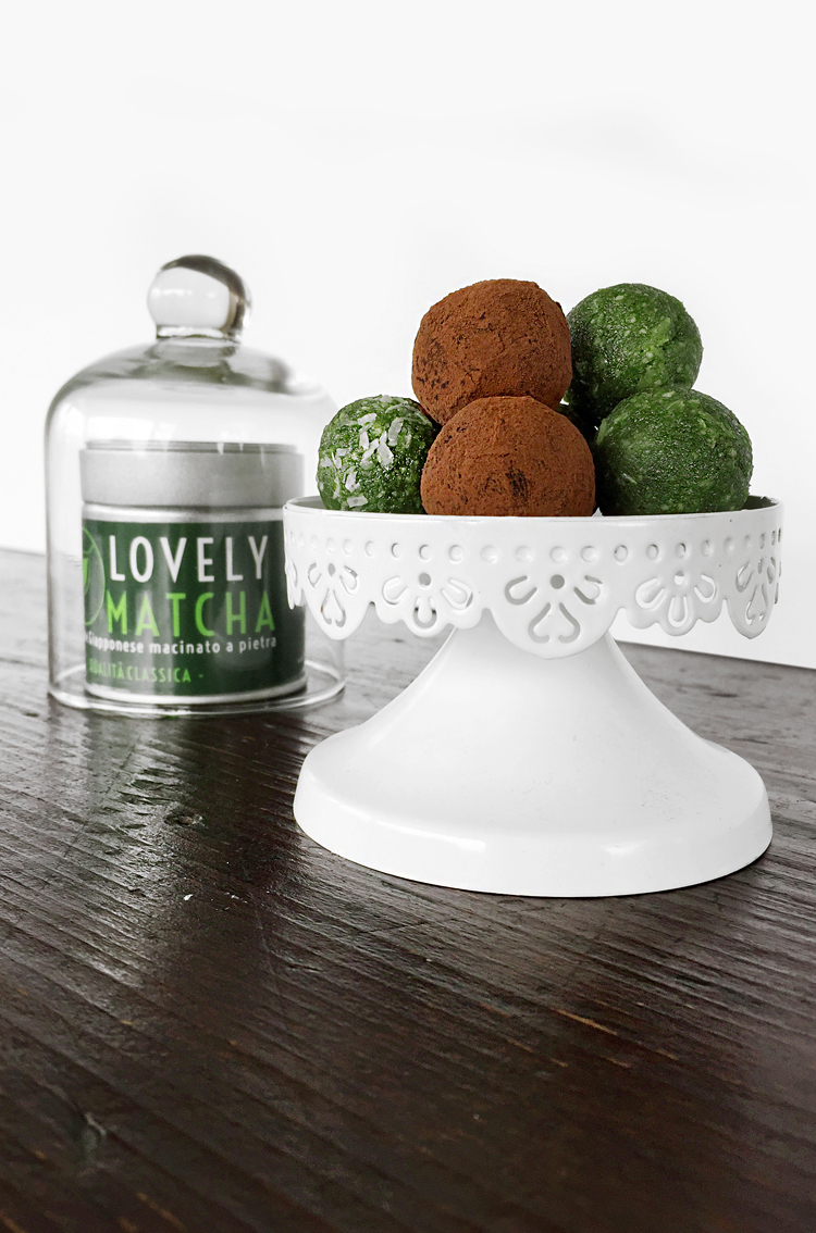 matcha truffles with lovely matcha