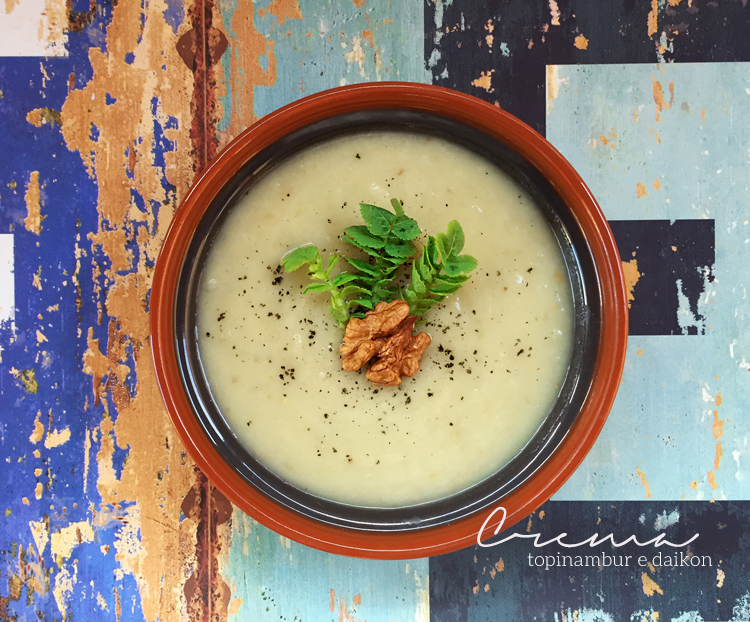 crema di topinambur e daikon