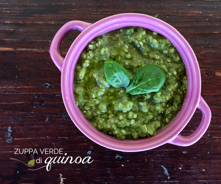 zuppa verde di quinoa