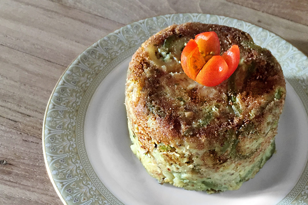 Mini timballo vegan di topinambur