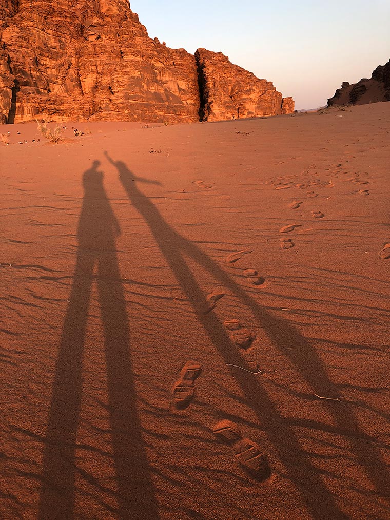 Wadi Rum deserto tramonto