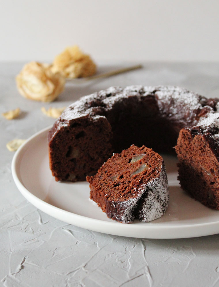 torta pere cioccolato vegan