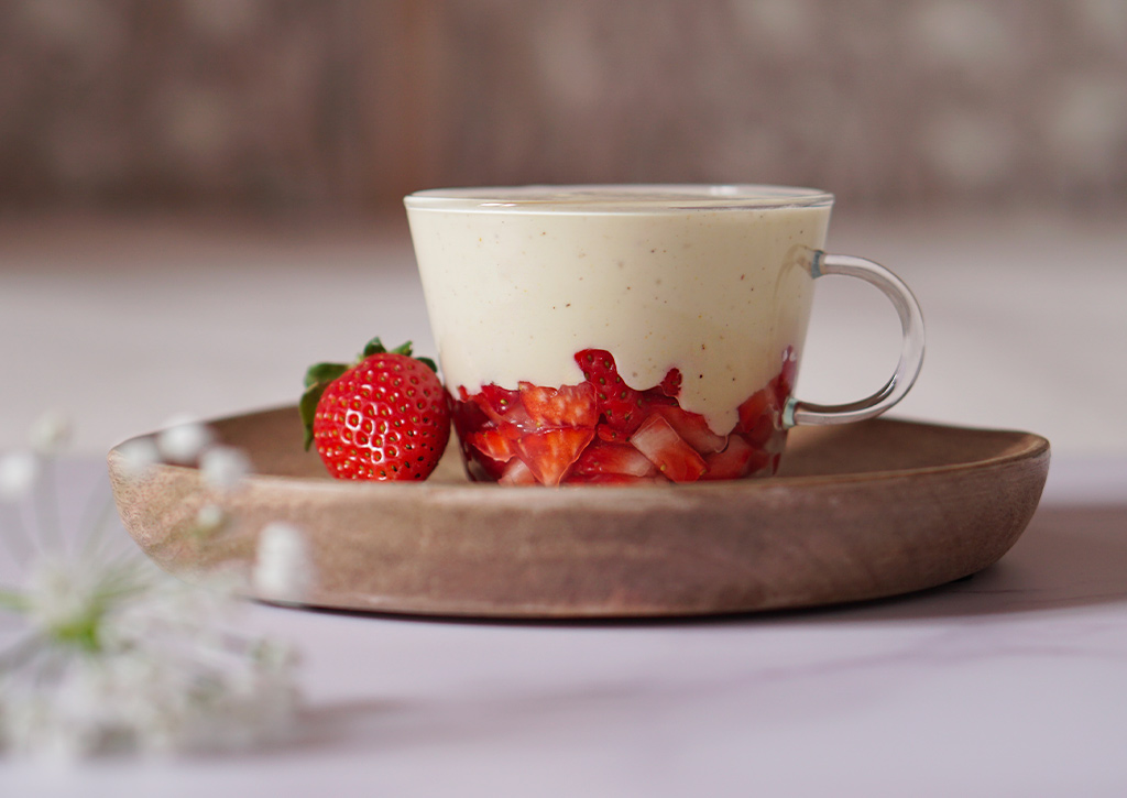 mascarpone vegan con fragole